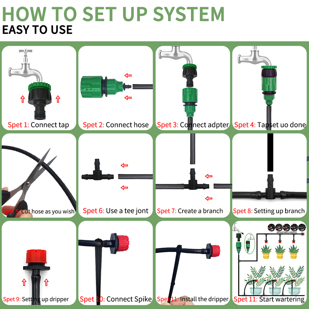Micro Drip Irrigation System P - đánh giá và giá Irrigation Drip Tape